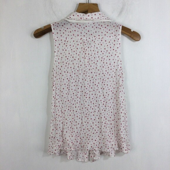 Disney LC Lauren Conrad Alice in Wonderland Sleeveless Button Front Blouse Small - Picture 5 of 5